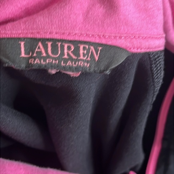 Lauren Ralph Lauren knit zip up black jacket with pink trim - Picture 11 of 13